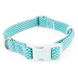 NWT ~ YOULY The Protector Reflective Dog Collar, Teal/Grey Dot  (Size:  Small)